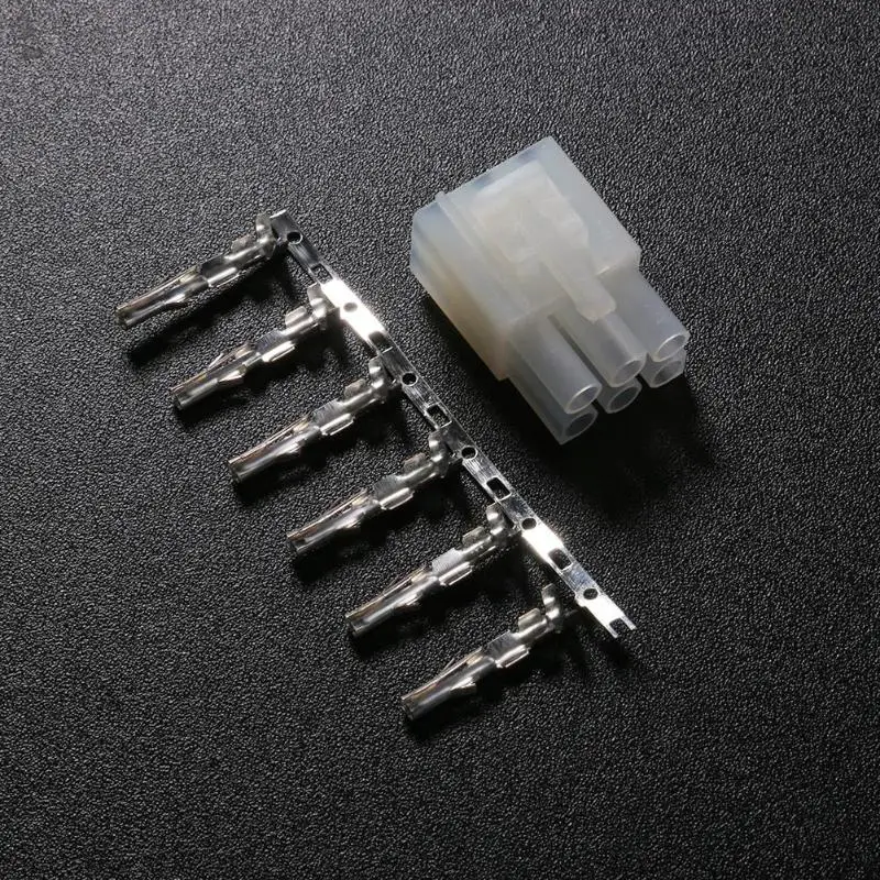 

External 6p 6pin Power Supply Cable Plug Connectors for Hytera MD600 MD610 TM800 for Kenwood Yaesu Icom Radio Walkie Talkie