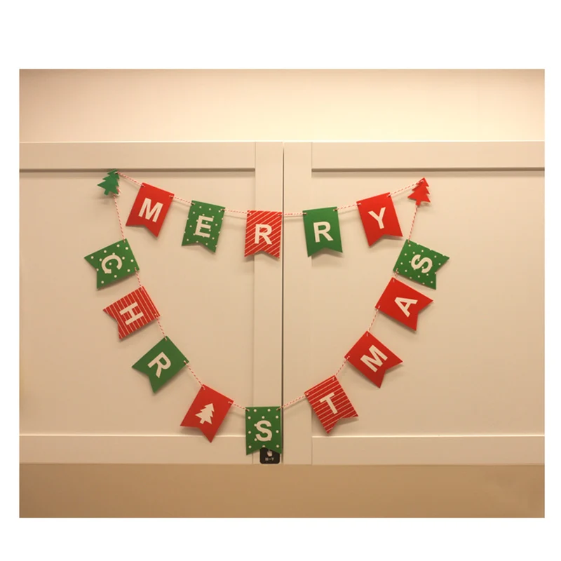 14 Pca/set Merry Christmas Card+rope Christmas Decoration Christmas Card Set Birthday Party Paper Decoration Card Home Decor