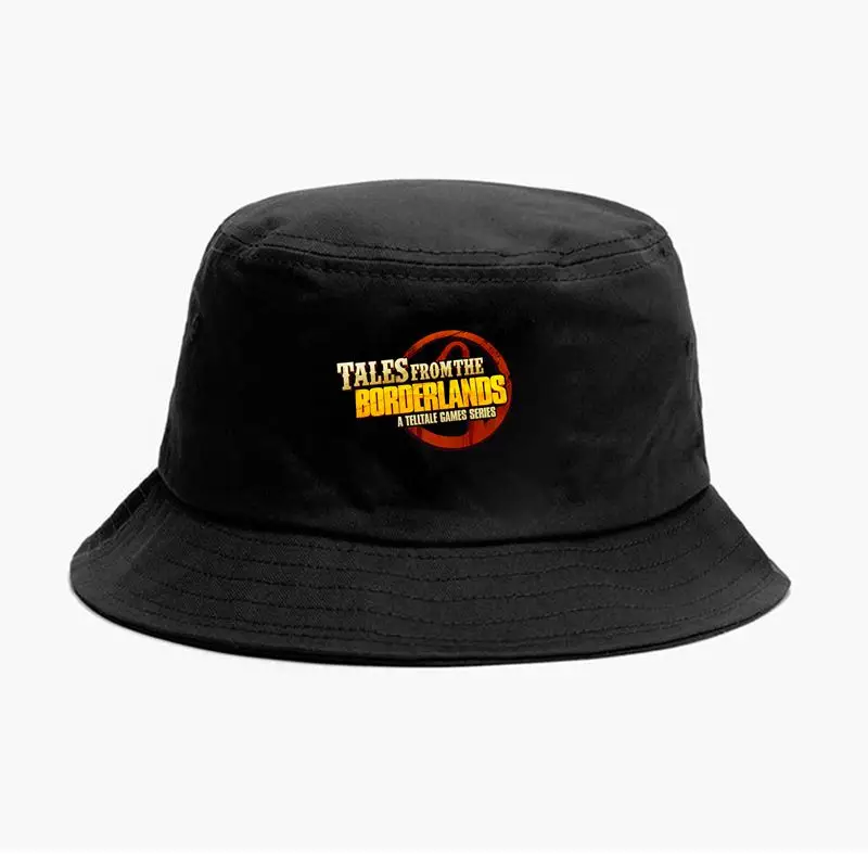 Черный New Borderlands 3 Buckets Hat Caps snapbacks Cotton Outdoor Print Cartoon Hats Fishing Hunting Camping Fisherman Sun Cap Gift - Цвет: Черный