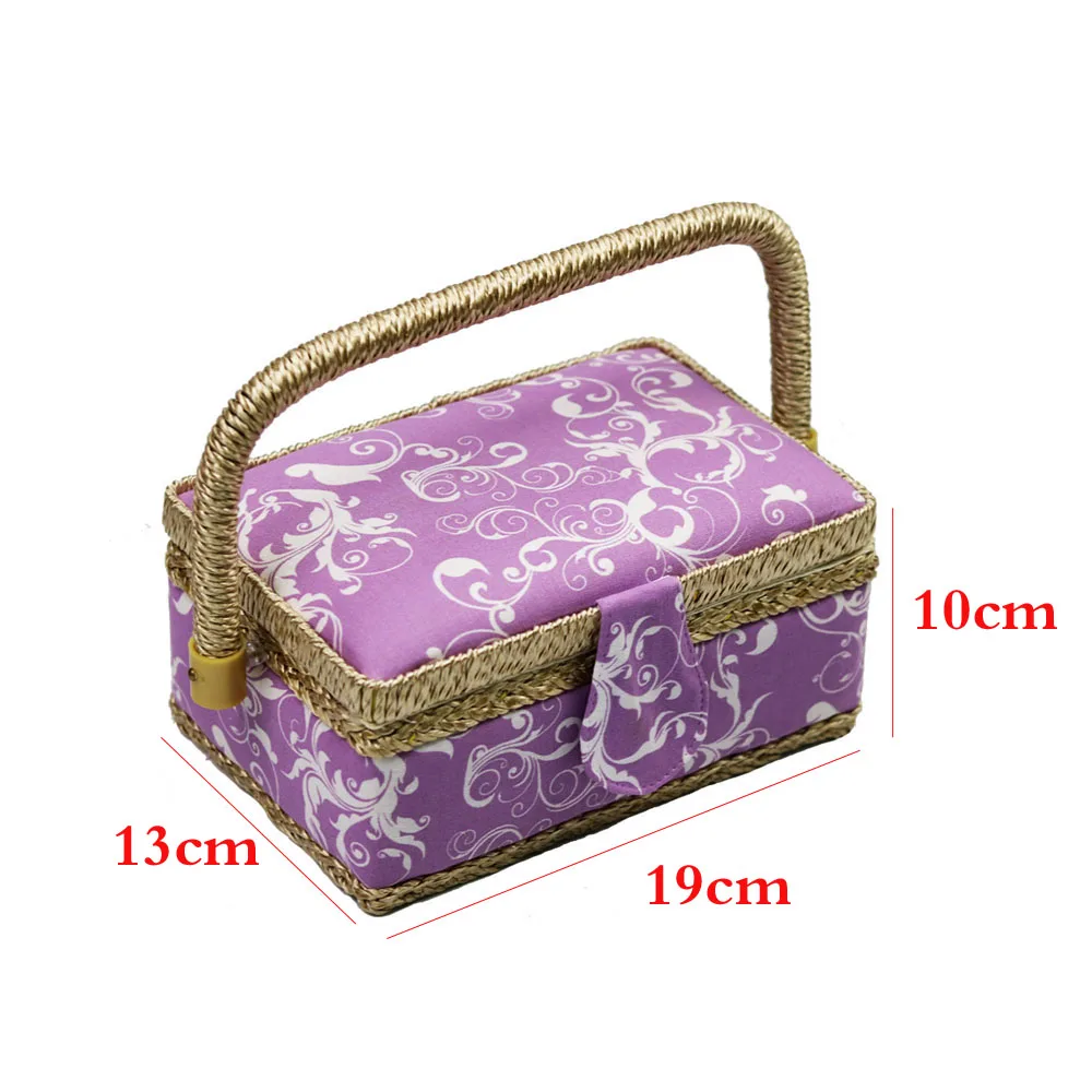 Домашняя большая корзина для шитья с различными аксессуарами для шитья, тканевый набор для шитья, коробка для хранения, рождественский подарок для мамы