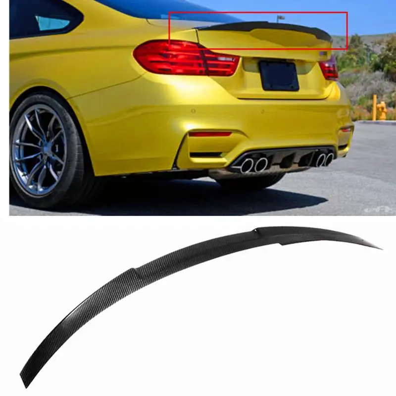 Задний спойлер F82 из настоящего углеродного волокна для багажника крыла BMW M4 2015 2019