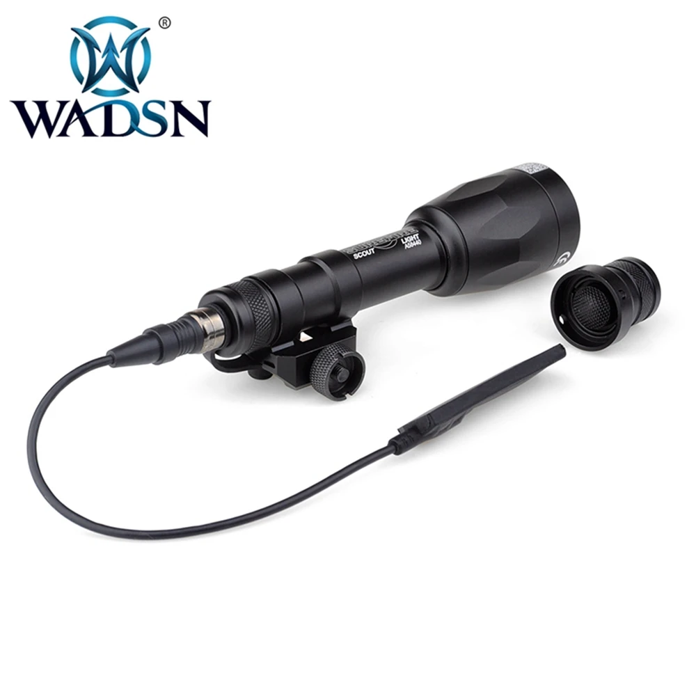 WADSN тактический фонарь SF M600P Скаут свет XM-L2-T6-WC светодиодный 850 люмен страйкбол факелы портативное освещение WEX362 подсветка для оружия - Цвет: BK M600P Flashlight