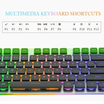

Gaming Keyboard Mechanical Feeling Backlit Keyboards USB 104 Standard Keys ，LED Backlight Keyboard Computer Game Keyboards