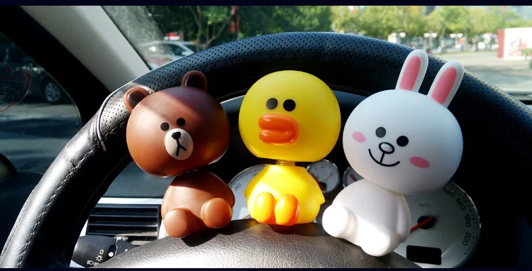 Cony коричневый Салли Кумамон трясущийся автомобиль украшение прекрасные рождественские подарки стол украшение автомобильные аксессуары интерьер автомобиля украшения