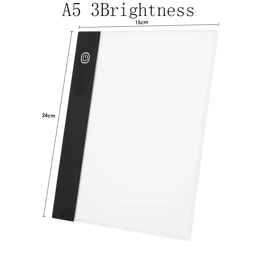A5 3 Brightness A3/A4/A5 цифровой графический планшет доска для рисования со светодиодами покраска световой короб калькирование, копирование плавного затемнения цифровой планшет Настольный коврик - Цвет: A5 3 Brightness