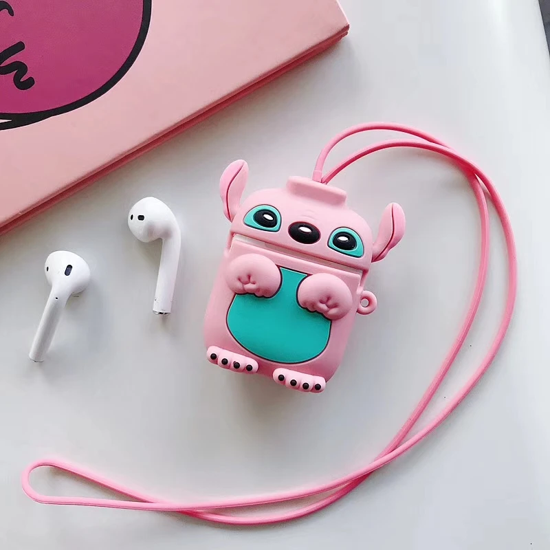 Мультяшный чехол для наушников для Apple Airpods, силиконовый чехол, милые аксессуары для Airpods 2, беспроводная bluetooth-гарнитура, защитный чехол - Цвет: 642