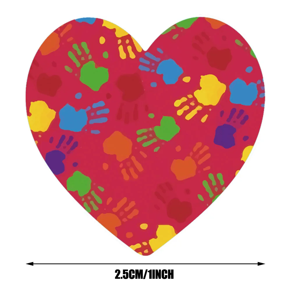 50-500pcs Red Heart Shape Labels Valentine's Day Paper Packaging Sticker Candy Dragee Bag Gift Box Packing Bag Wedding