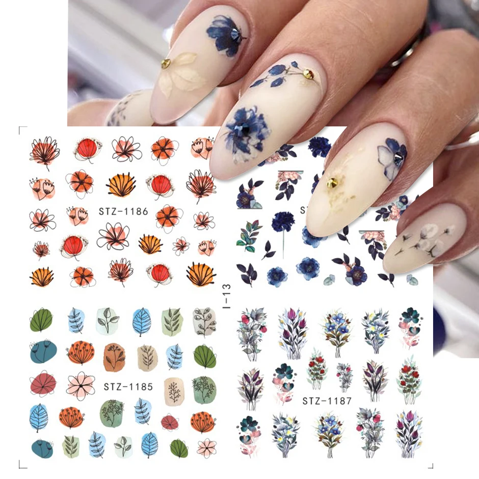 Amazon.com: Flower Nail Decals Water Transfer Floral Nail Art Stickers  Manicure Decoration Butterfly Nail Stickers Nail Decoration Acrylic Nail  Spring Peach Flower Nail Design for Women Girls Nail Supplies : Beauty &