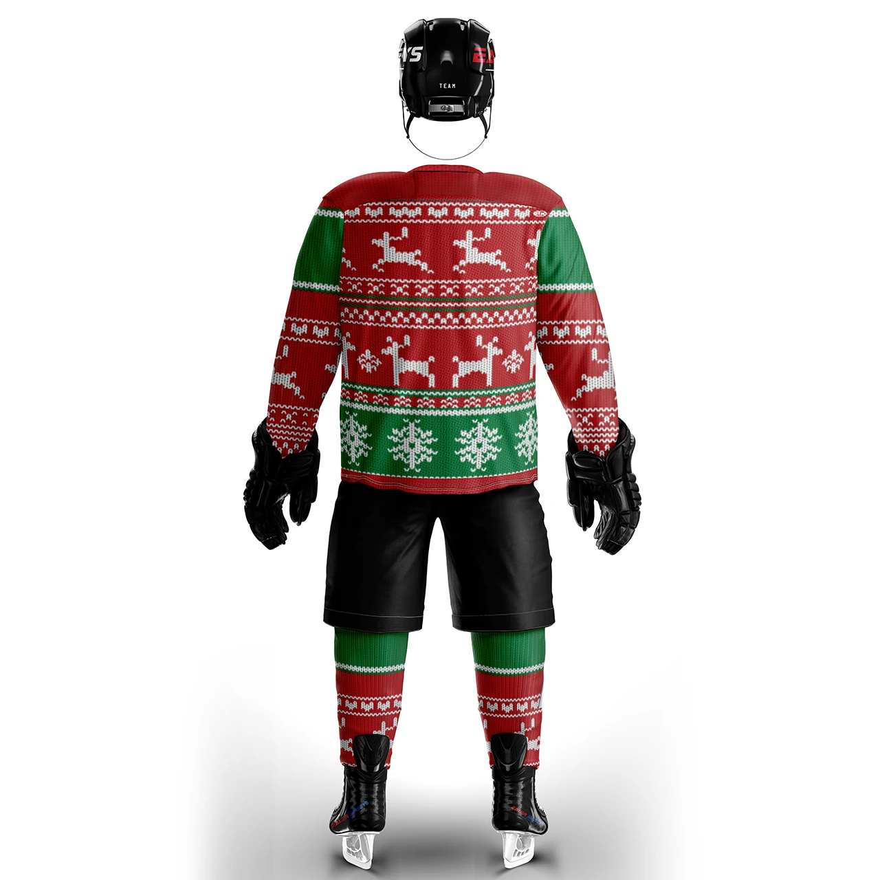 Джетс Рождество Винтаж Хоккей Джерси куртка+ носки леггинсы комплект с лосем и снегом