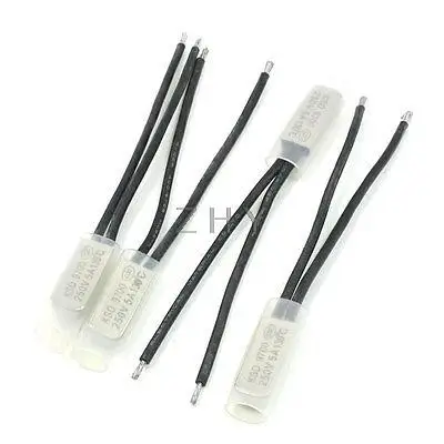 

4 Pcs 130C Bimetal Thermal Thermostat Temperature Control Switch N/C 250V 5A