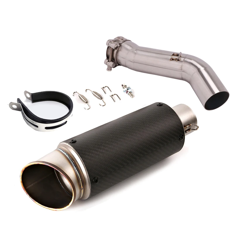 For BMW C650 Sport 2016-2020 Exhaust System Pipe Connecting Link Tube Middle Mid Pipe Escape Vent Pipe Muffler Tips 51mm Slip On