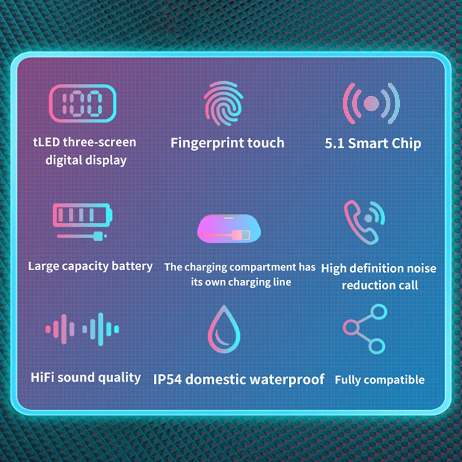 G40 Wireless Headset TWS Bluetooth Earphone 9D HD Touch Contorl 5 1 Bluetooth Wireless Bluetooth Headset Portable Audio