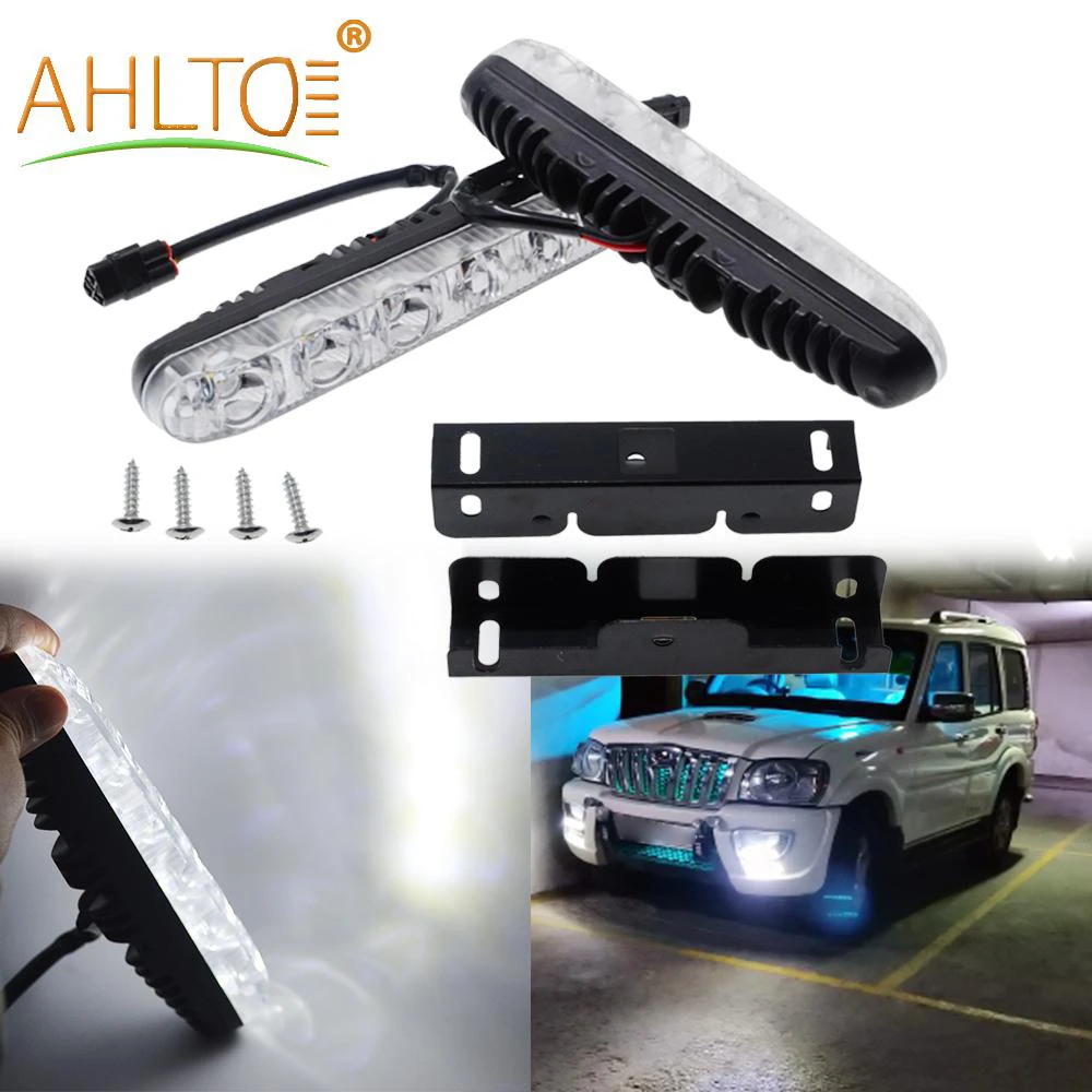 2X 6 светодиодный DRL авто противотуманный дневный ходовой светильник