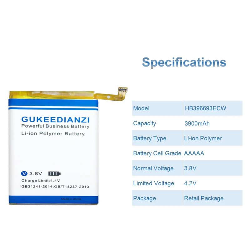 GUKEEDIANZI 3900 мА/ч, Батарея HB396693ECW для huawei Коврики 8 Коврики 8 NXT-AL10 NXT-TL00 NXT-CL00 NXT-DL00 NXT-L09 литий-полимерный аккумулятор Батарея
