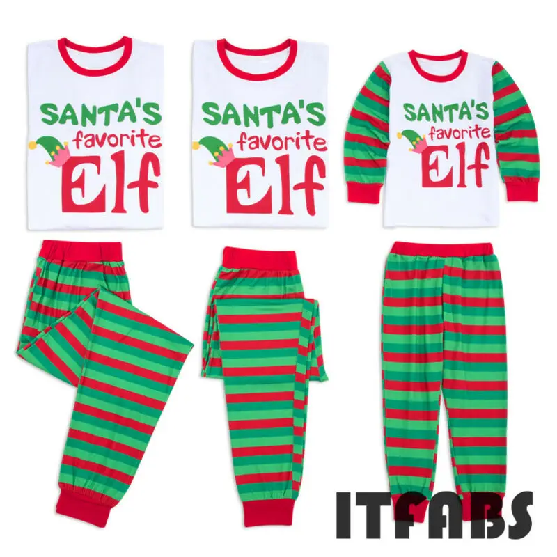 

2020 New Hot Christmas Adult Women Men Kid Sleepwear Nightwear Tracksuit Family Matching Pyjamas Set Xmas Pajamas Gift 2PCS Set