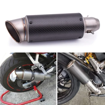 

51mm 60mm Motorcycle pipe exhaust with DB killer Exhaust Pipe Muffler For Honda CRF250 M L CRF1000L Kawasaki VERSYS 650 ZG1000