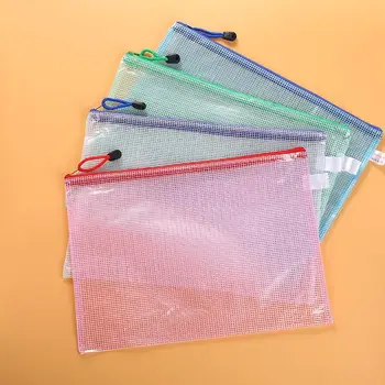 

A4 Clear Plastic Zip File Bags Storage Waterproof Document Protective Pocket