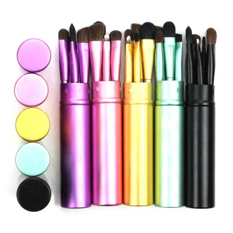 

SWOISS 5PCS Makeup Brushes Eye Set Portable Travel Eyeshadow Eyebrow Eyeline Lip Professional Make Up Brush Tool