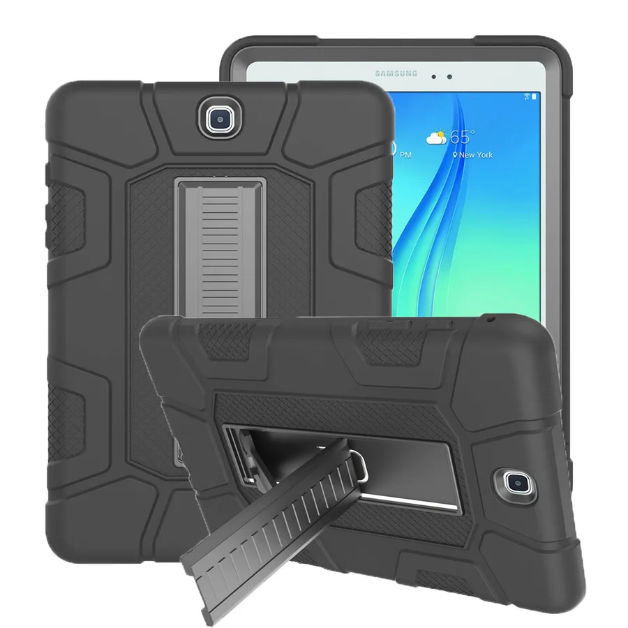 

New Armor Case for Samsung Galaxy Tab A 9.7 SM-T550 SM-T555 T550 P550 Silicon Shockproof Stand Skin Shell Tablet Case+film+pen