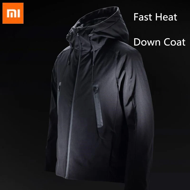 Новинка, Xiaomi Mijia 90, Забавный пуховик с умным контролем температуры, быстрый нагрев, Дополнительный внешний аккумулятор, моющийся пуховик, сохраняющий тепло