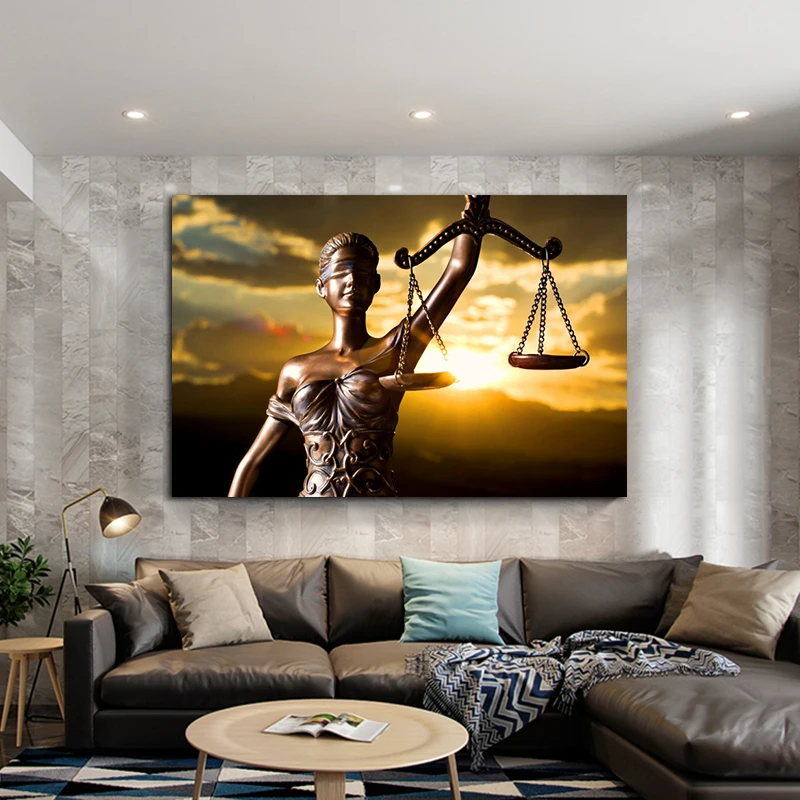 HD печатает холст плакат домашний декор Themis Godin Van Justice живопись Schilderen voor Woonkamer tableaux muraux современный