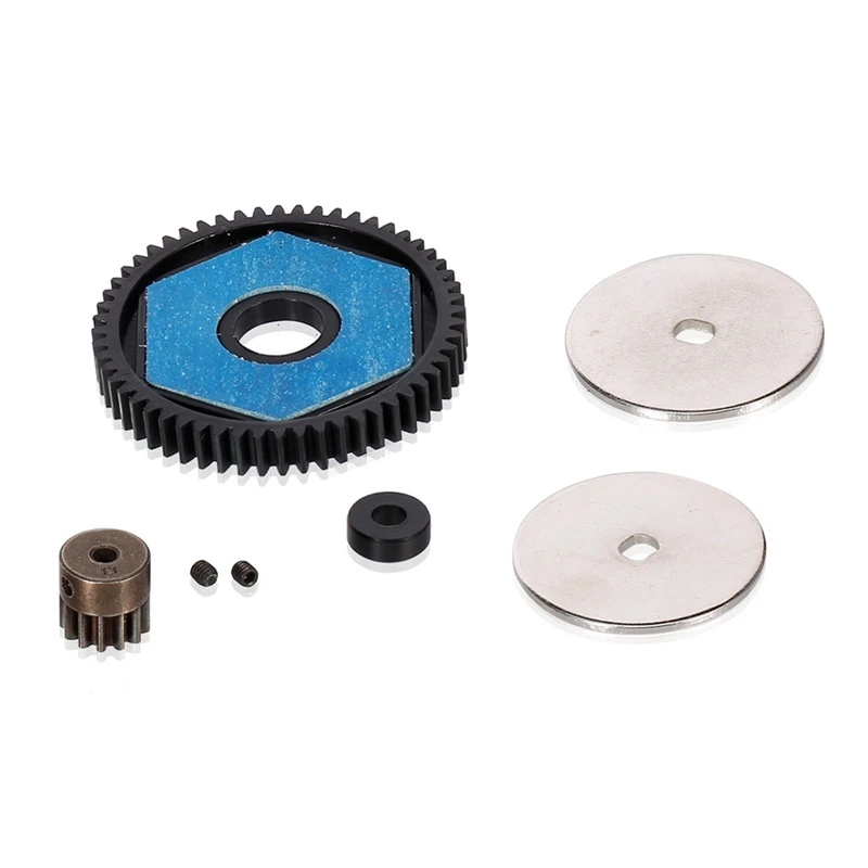 56T Spur Gear 12T Motor Gearbox Transmission Gears Set for 1/10 RC Crawler Car Axial SCX10 II Upgrade Parts | Игрушки и хобби