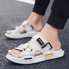 Мужские сандалии; коллекция года; сезон лето; Новинка; стильные мужские сандалии; уличная спортивная мужская обувь с открытым носком; Повседневная модная обувь