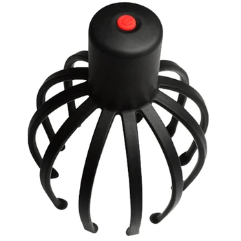 

Black Electric Vibration Head Massager LED Red Light Phototherapy Vibrating Scalp Massage Relax Anti-Stress Health Care USB Rech