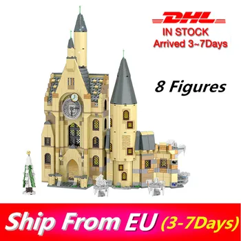 

6010 922pcs Hogwart Clock Tower Building Blocks Compatible 75948 Harry Magic Castle Bricks Christmas Gift for kids