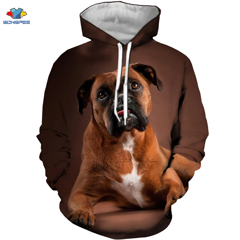 SONSPEE/Новинка Трусы боксеры с 3D милыми животными Homme Толстовка капюшоном для