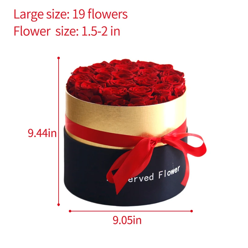 Red Real Preserved Rose Eternal Flower with Box Set Wedding Bouquet  Valentine Romantic Anniversary Christmas Gift for Women Girl|Artificial &  Dried Flowers| - AliExpress