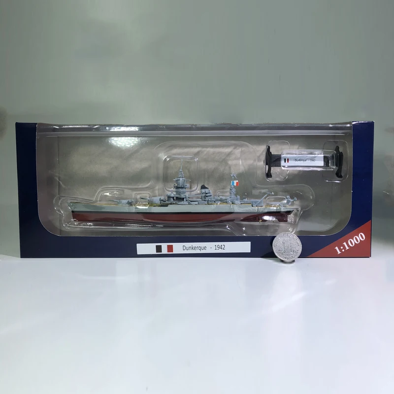 Линкор мировой 1:1000 боевой крейсер Дюнкерк французский ВМС литой под давлением пластиковая модель Коллекция военных энтузиастов