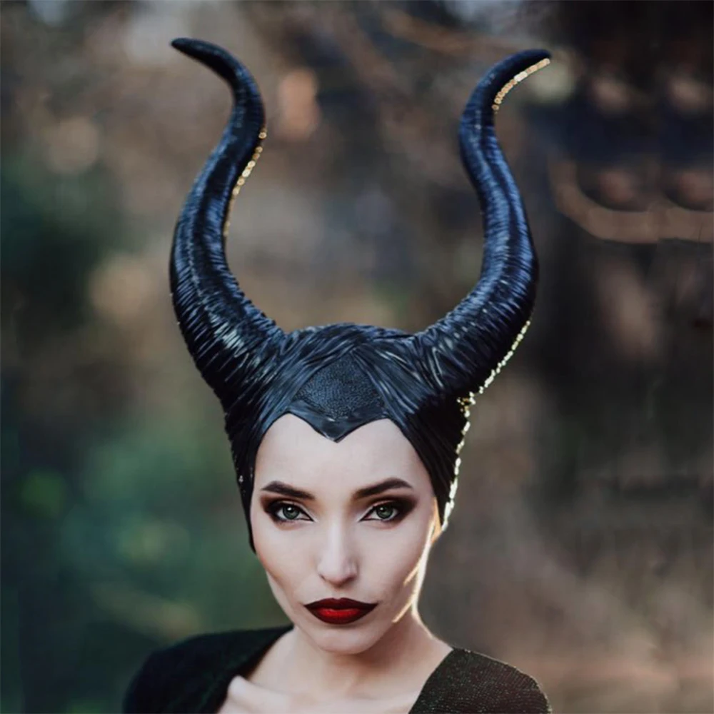Cosplay&ware Girls Horns Hat Black Queen Cosplay Headpiece Women Halloween Costumes Anime Witch Headdress Party Props -Zentai shop online H8ddde6dbcdd64c78bfd05c7193ee8e70c.jpg