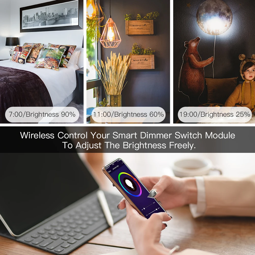 1/2 Way банды Мини WiFi смарт светильник релейный модуль Smart Life Tuya беспроводной пульт