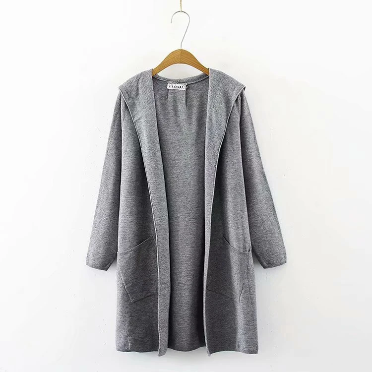 Большие размеры, XL-3XL, осенне-зимние женские кардиганы, Повседневная Верхняя одежда с длинными рукавами и большими карманами
