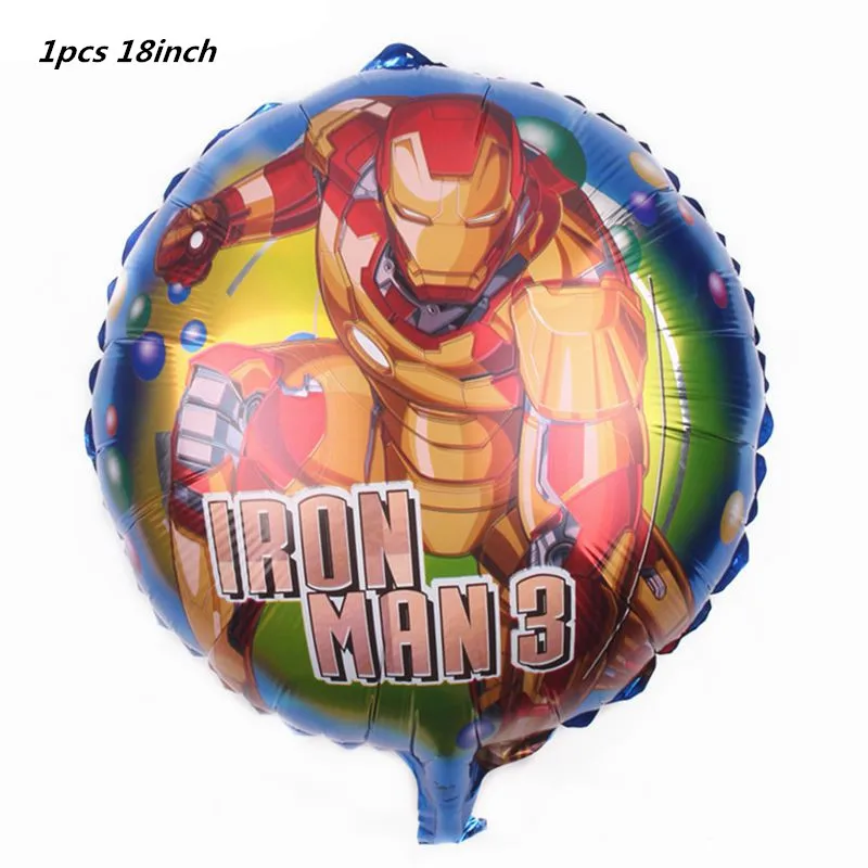 1pcs 18inch round 10 шт. 12 дюймов супер герой фольгированные шары Капитан Америка надувной шар "щит" День рождения Свадебная вечеринка украшения классический герой тема - Цвет: 1pcs 18inch round