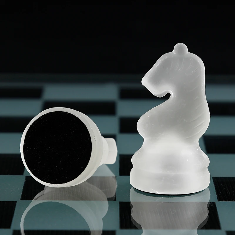 Board Game Table Games Chess Pieces And Board Chess Pieces Chess Puzzle Game Chess Chessbaord Craft Crystal Luxury Glass Chess Set Anti-broken Elegant Glass Pieces Board Game L Board 35cm Kids Toys