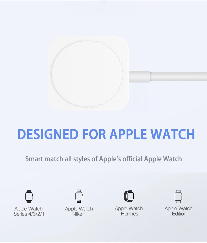 BSYDZKJGS зарядное устройство для Apple Watch зарядное устройство беспроводной Магнитный зарядный USB кабель 1 М адаптер для Apple Watch серии 4 3 2 1 кабель