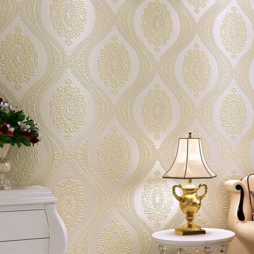 

3d Luxury European Wallpaper Damask Modern Non Woven Wallpapers For Bedroom 3d Wall Murals Wallpaper Roll For Living Room