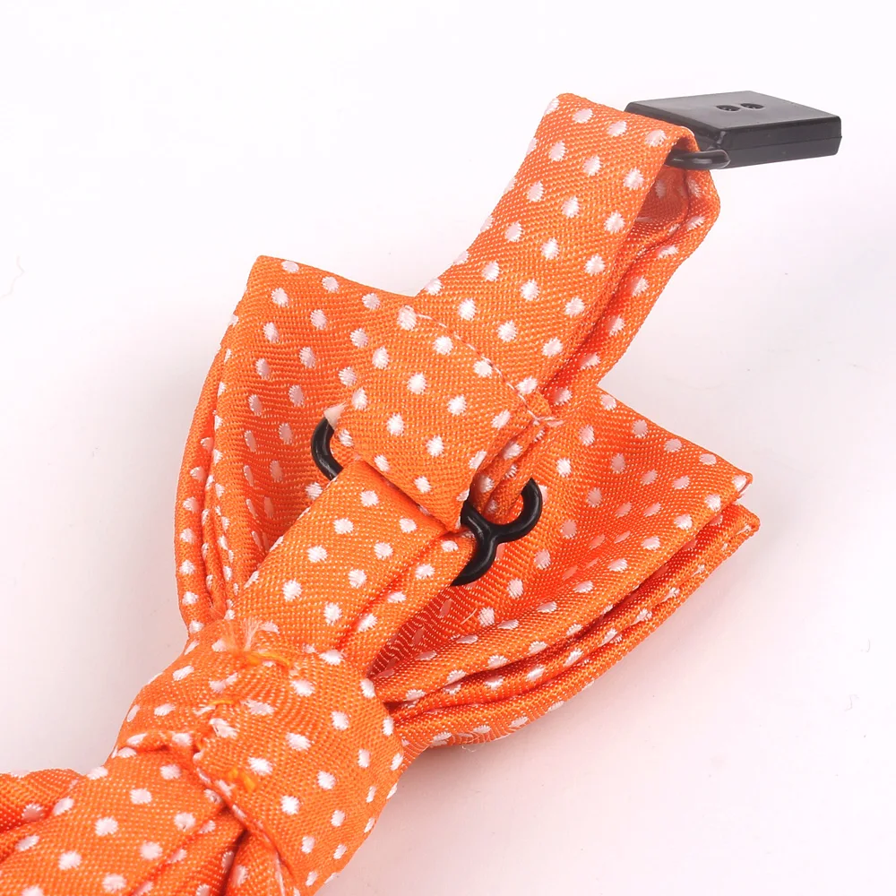 Dots Children Bowtie Fashion Neckwear Adjustable Unisex Bow Tie for Boy and Girl Polyester Pre-Tied bow tie