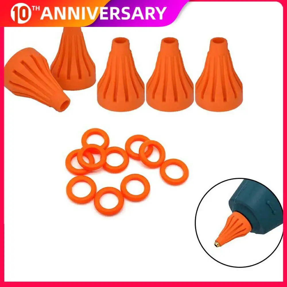 

Glue Gun Silicone Heat Shields 5Pcs and Rubber Non-slip Gaskets 10Pcs for Full Size Hot Glue Gun Which Use 11mm Glue Sticks