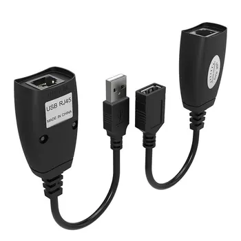 

USB 2.0 to Ethernet RJ45 Extension Extender Adapter Cable Up To 164ft Connect CAT5 LAN Cable
