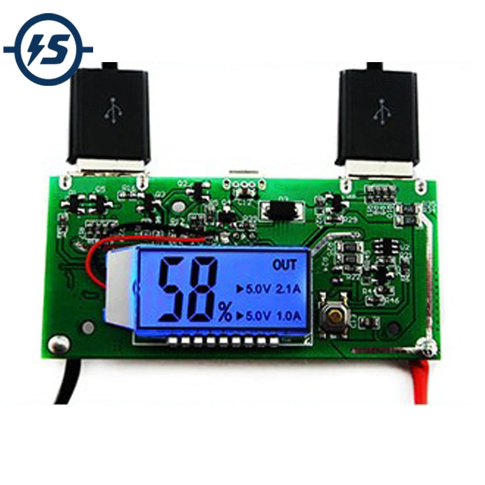 QC5V 2.1A/1A Dual USB Mobile Power Bank 18650 Battery Charger Module Boost Board QC5V 2.1A/1A Dual USB Mobile Power Bank 18650 Battery Charger Module Boost Board