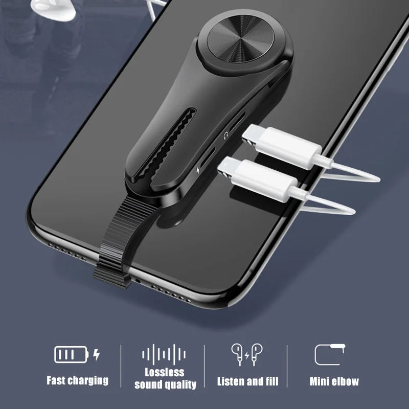 5 in 1 Multifunction Phone Headphone Adapter Phone Holder Car Air Vent Bracket for Listening Music Charging Voice control NC99