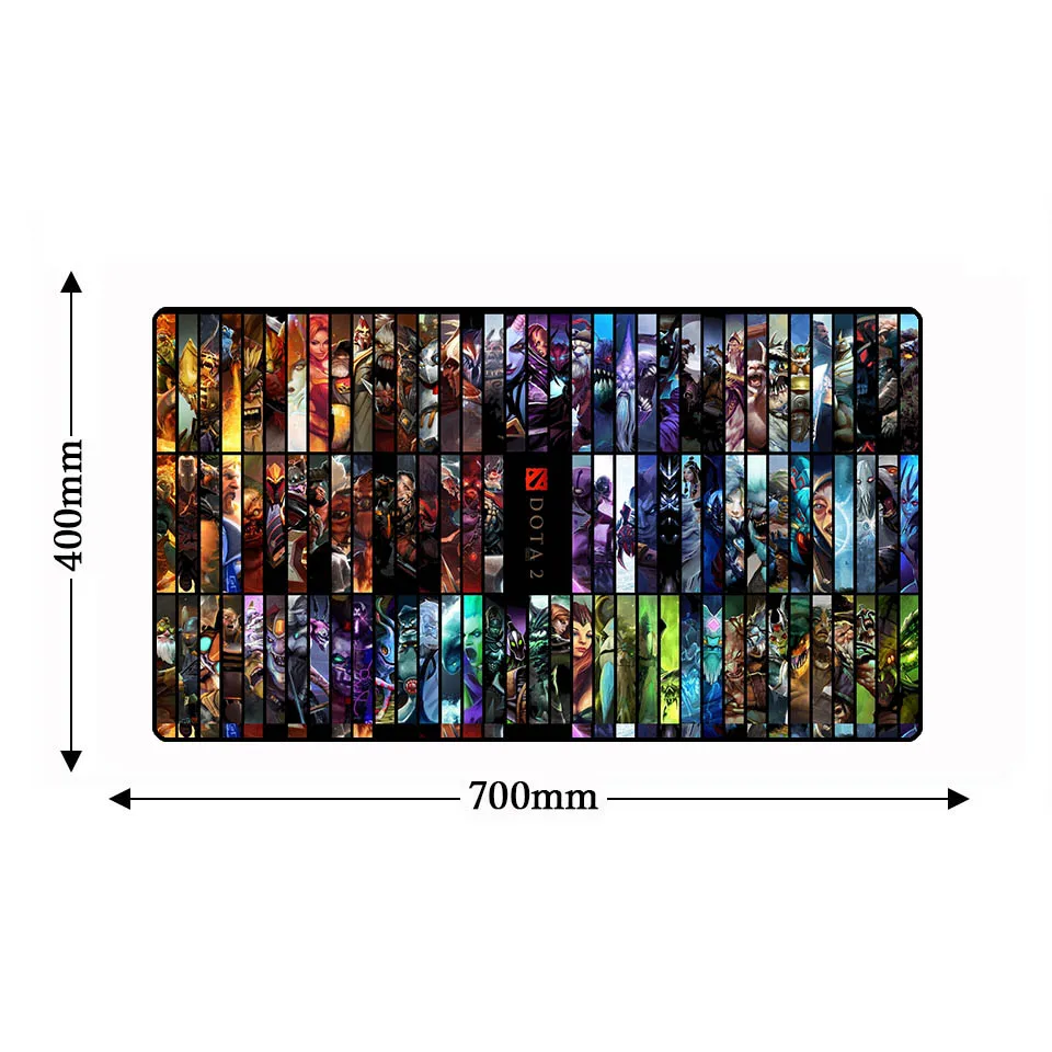  700*400mm DOTA 2 Gaming Mousepad XL Large Mouse Pad Locking Edge Rubber Laptop Computer Gamer Play 