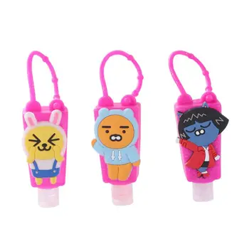 

Cute Cartoon Silicone Animal Embossed Design Mini Hand Sanitizer Disposable No Clean Alcoho-Free Detachable Cover Travel Portabl