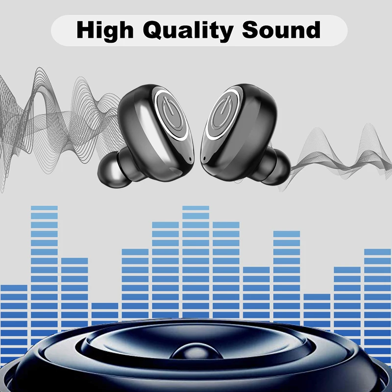 TWS наушники беспроводные Bluetooth наушники с шумоподавлением водонепроницаемые HiFi игровые наушники с микрофоном зарядная коробка