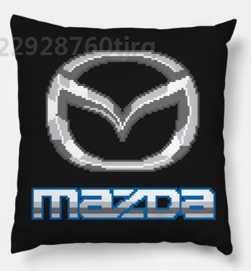 Чехол для подушки с логотипом Mazda, Хлопковый чехол для подушки 45X45 см, 55X55 см(двусторонний