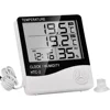 HTC-2 Indoor Room Digital Thermometer Hygrometer Electronic Humidity Temperature Meter Clock with External Outdoor Probe Sensor ► Photo 3/6