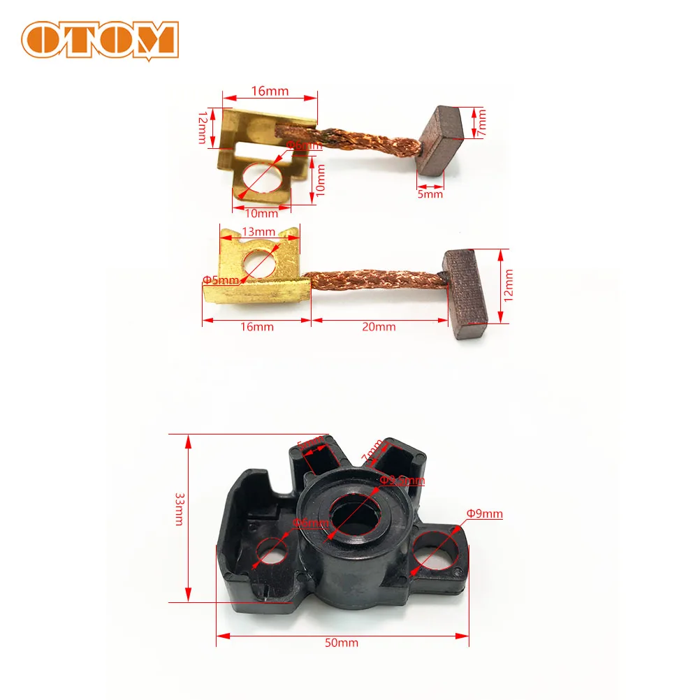OTOM Motorcycle Starter Motor Carbon Brush Repair Kit 79240001000 for KTM EXC-F HUSQVARNA FE E-STARTER CPL. 0,5KWQ Engine Parts